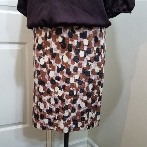 J‎ crew multicolor pencil skirt midi lavender brown - Picture 2 of 9